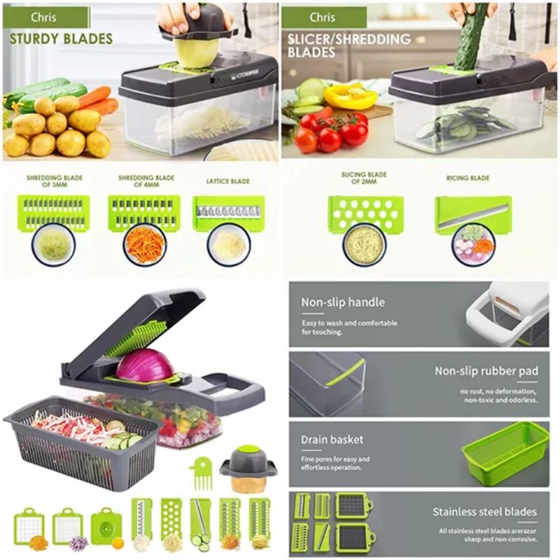 16-in-1 Vegetable Cutter Fruit Slicer