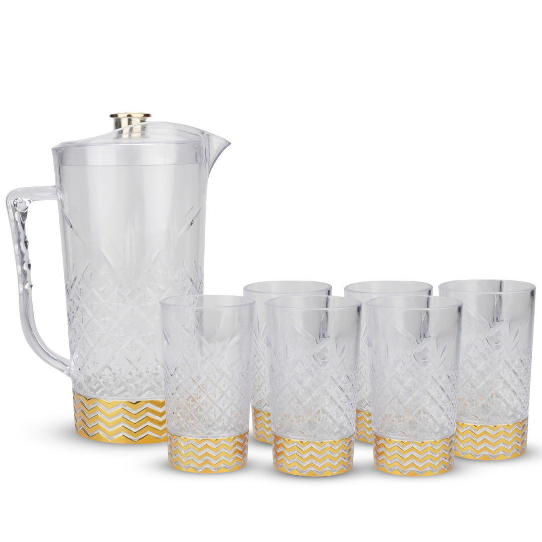 Happy Clear Acrylic Water Set 7 Pcs