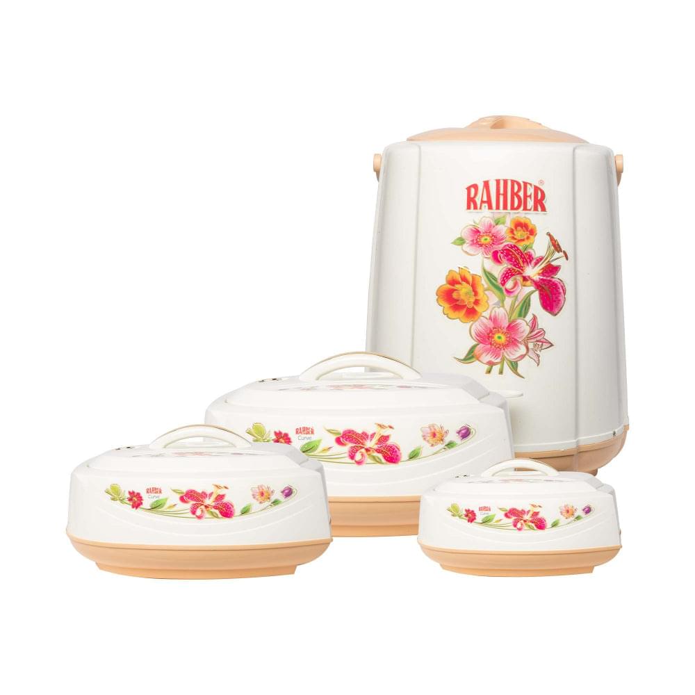 Curve 4 Pcs Gift Pack – Hotpot & 14L Cooler Set (Pink & Cream)