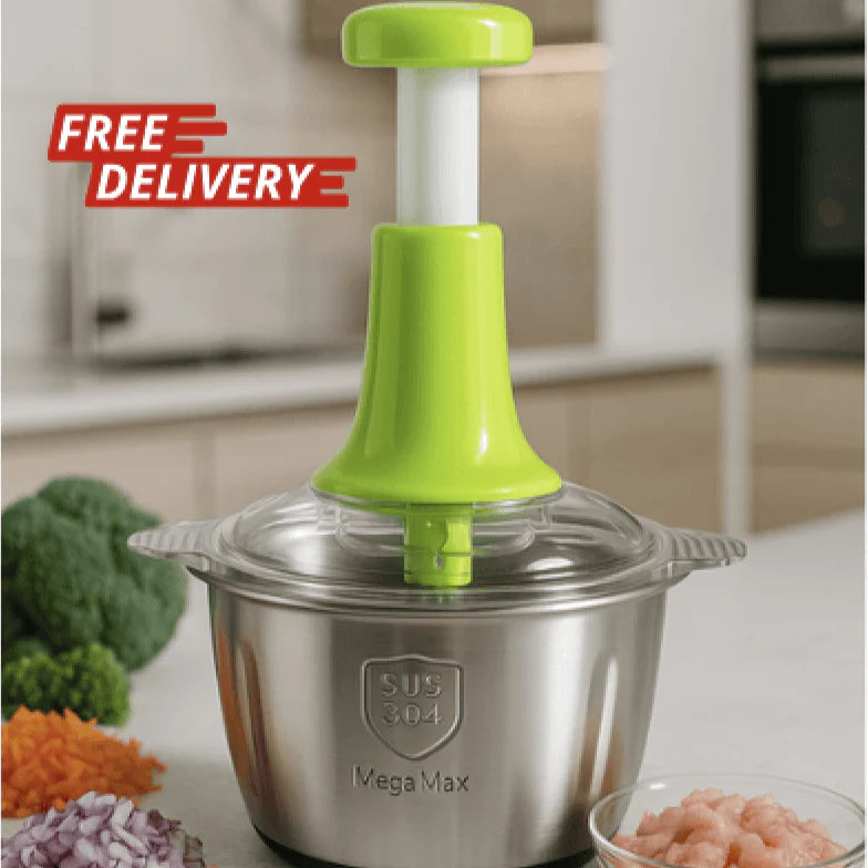 Stainless Steel Push Chopper – 2L Large Capacity