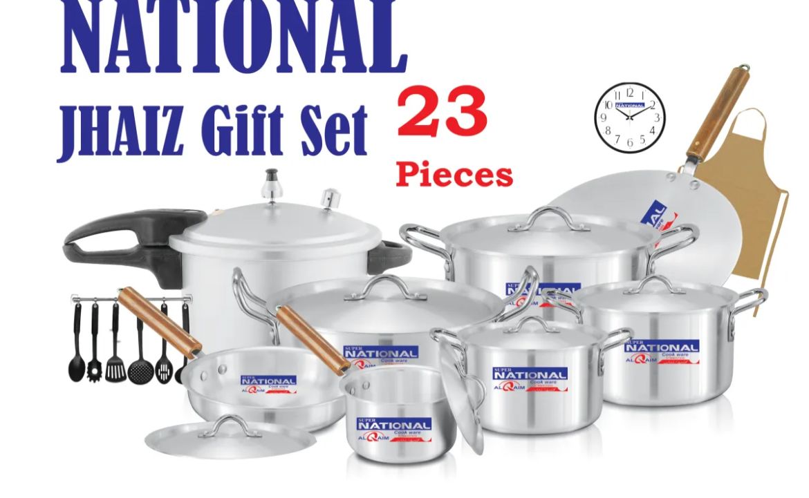 23-Piece Metal Finish Cookware Set | Complete Kitchen Combo