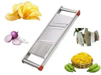 2-in-1 Stainless Steel Jumbo Slicer & Grater – Potato Chips & Vegetable Cutter